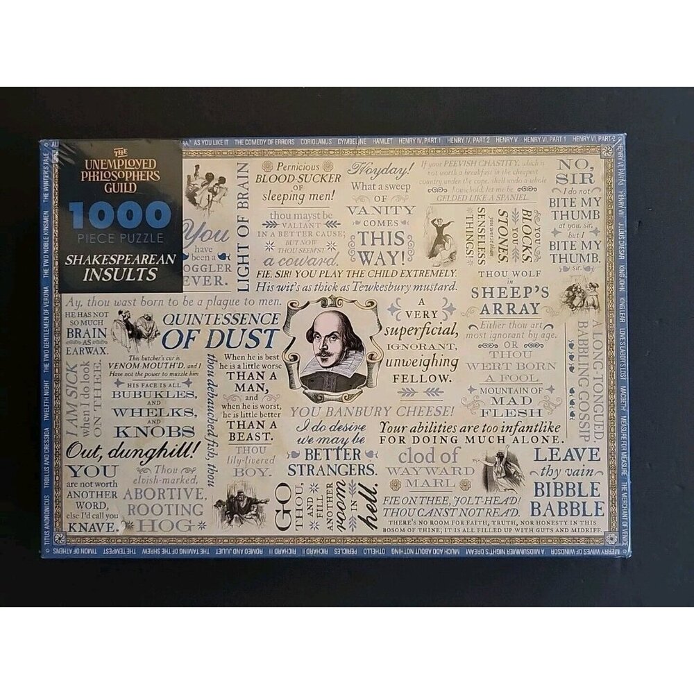 The Unemployed Philosophers Guild Shakespearean Insults 1000 Piece Puzzle...